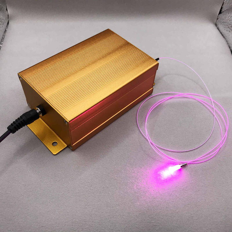 RGB ファイバー結合レーザーモジュール 60mW 12V Bluetooth 制御 FC コネクタ Corning Fibrance 光拡散ファイバー用