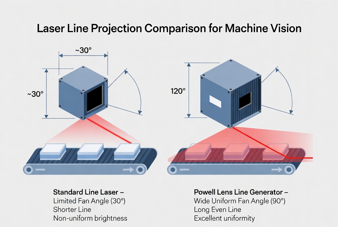 Laser de linha &uacute;nica vs. gerador de linha de laser: entendendo o &acirc;ngulo e a precis&atilde;o do ventilador
