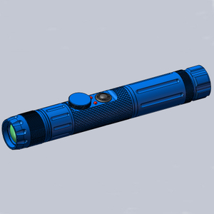 Illuminateur LED bleu r&eacute;glable mont&eacute; sur Rail de d&eacute;fense militaire, lampe de poche Laser tactique, d&eacute;signateur
